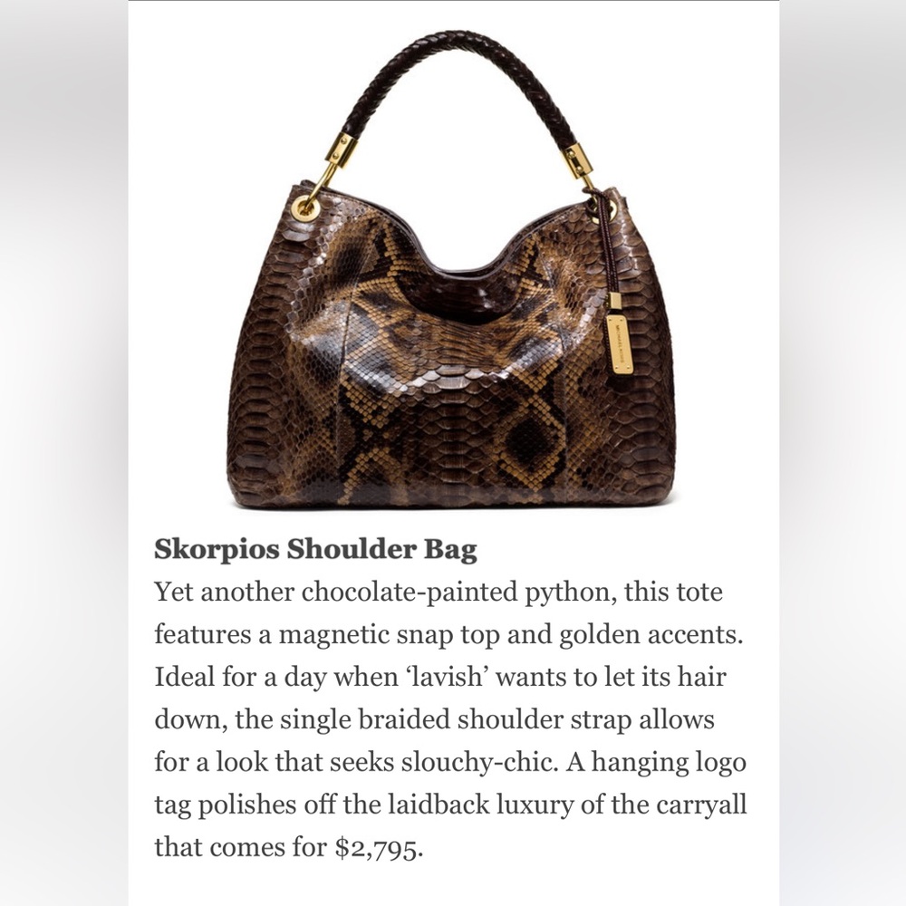 Michael Kors Collection Python Skorpios Bag - Picture 14 of 14
